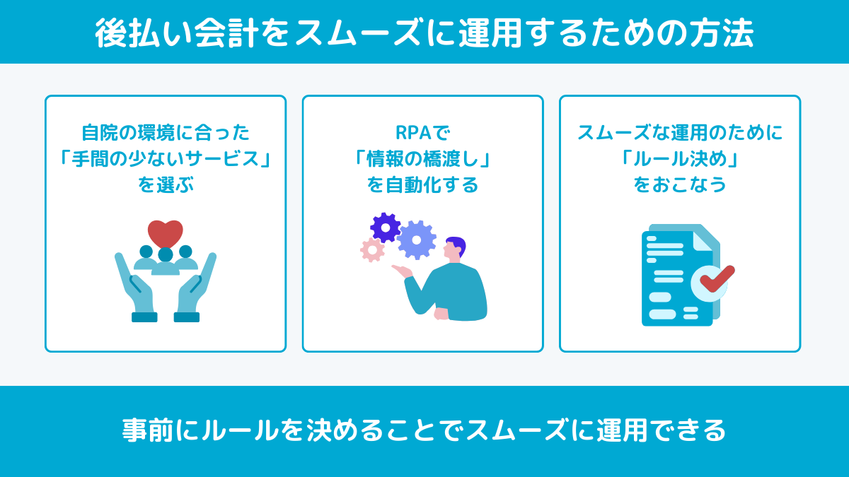後払い会計をスムーズに運用する方法